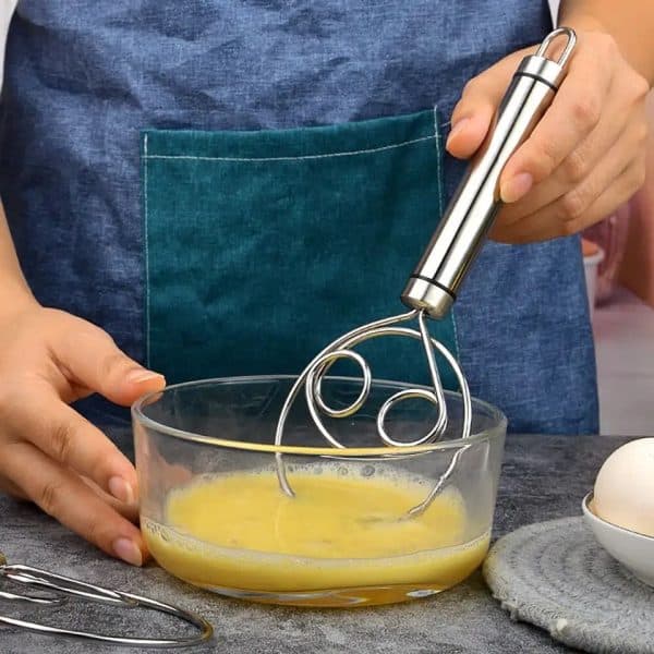 Manual Non Stick Steel Flour Cream Mixer Beater