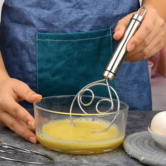 Manual Non Stick Steel Flour Cream Mixer Beater