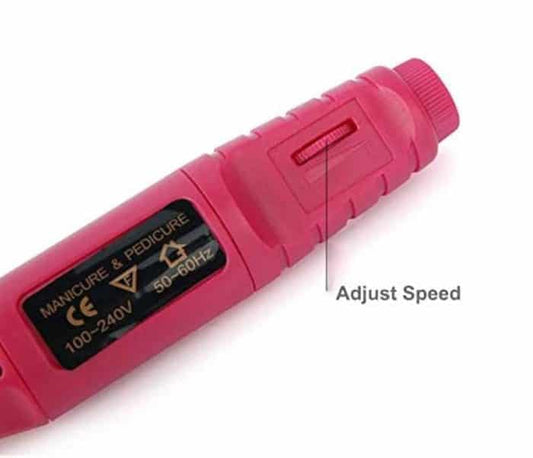 Electric Nail Drill Machine Art Salon Manicure File Polish Tool, 6 Bits