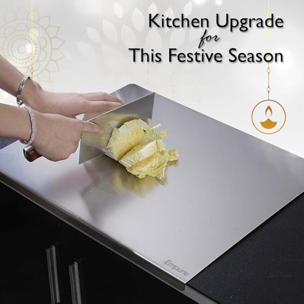 Stainless Steel Cutting Board! 🔪✨ Durable, Hygienic, And Easy To Clean—perfect For All Your Chopping Needs. A Must-have For Any Chef! – Size: 41x33cm